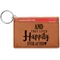 Wedding Quotes and Sayings Cognac Leatherette Keychain ID Holders - Front Credit Card