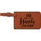 Wedding Quotes and Sayings Cognac Leatherette Luggage Tags