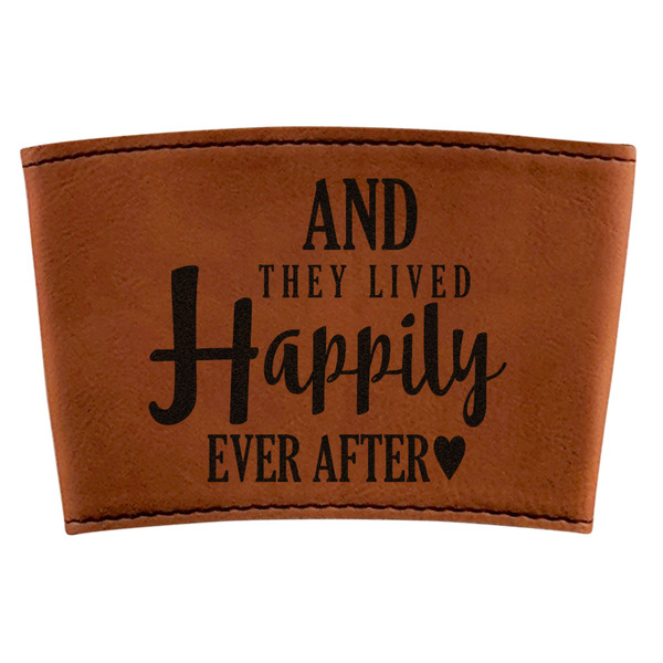 Custom Wedding Quotes and Sayings Leatherette Cup Sleeve