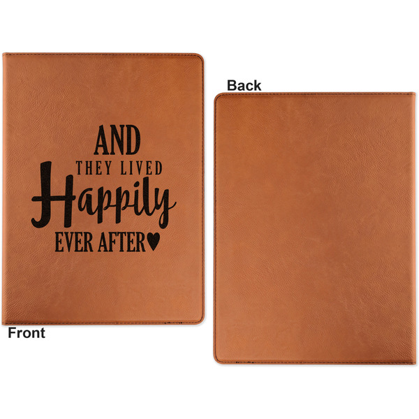 Wedding Quotes and Sayings Cognac Leatherette Portfolios with Notepad - Large - Single Sided - Apvl