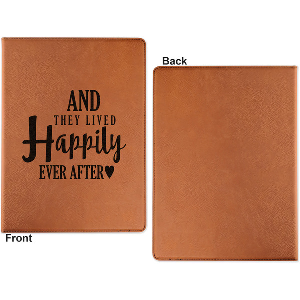 Wedding Quotes and Sayings Cognac Leatherette Portfolios with Notepad - Small - Single Sided- Apvl