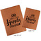 Wedding Quotes and Sayings Cognac Leatherette Portfolios with Notepads - Compare Sizes