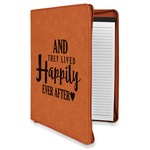 Wedding Quotes and Sayings Leatherette Zipper Portfolio with Notepad (Personalized)
