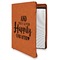 Wedding Quotes and Sayings Cognac Leatherette Zipper Portfolios with Notepad - Main
