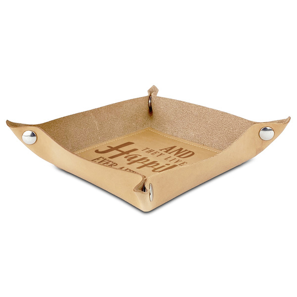 Wedding Quotes and Sayings Genuine Leather Valet Trays - ANGLE (folded)