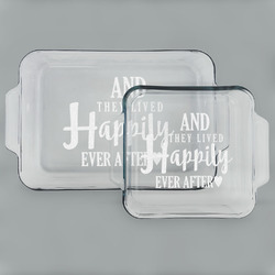 Wedding Quotes and Sayings Set of Glass Baking & Cake Dish - 13in x 9in & 8in x 8in