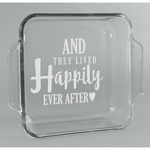 Wedding Quotes and Sayings Glass Cake Dish - 8in x 8in