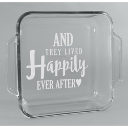 Wedding Quotes and Sayings Glass Cake Dish - 8in x 8in