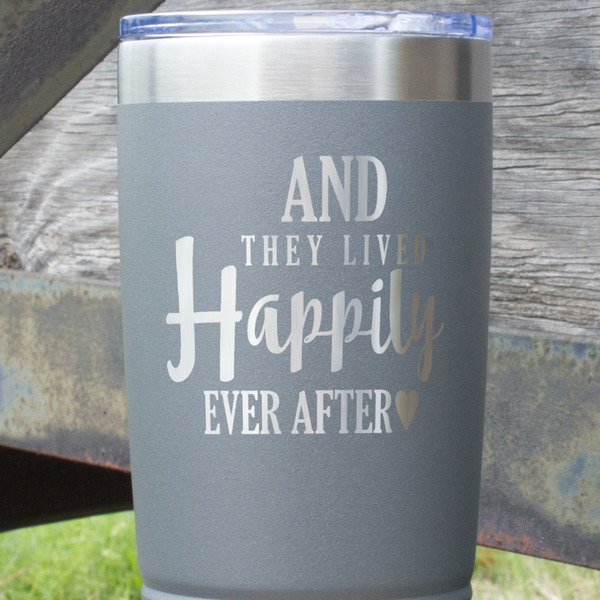 Wedding Quotes and Sayings Gray Polar Camel Tumbler - 20oz - Close Up