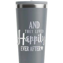 Wedding Quotes and Sayings RTIC Everyday Tumbler with Straw - 28oz - Grey - Single-Sided