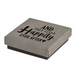 Wedding Quotes and Sayings Jewelry Gift Box - Engraved Leather Lid