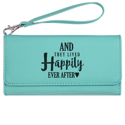 Wedding Quotes and Sayings Ladies Leatherette Wallet - Laser Engraved- Teal