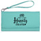 Wedding Quotes and Sayings Ladies Wallet - Leather - Teal - Front View