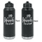Wedding Quotes and Sayings Laser Engraved Water Bottles - Front & Back Engraving - Front & Back View