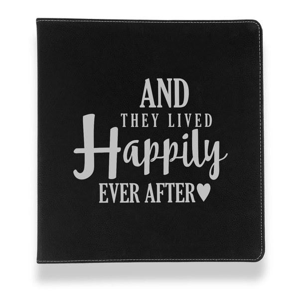 Custom Wedding Quotes and Sayings Leather Binder - 1" - Black