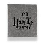 Wedding Quotes and Sayings Leather Binder - 1" - Grey
