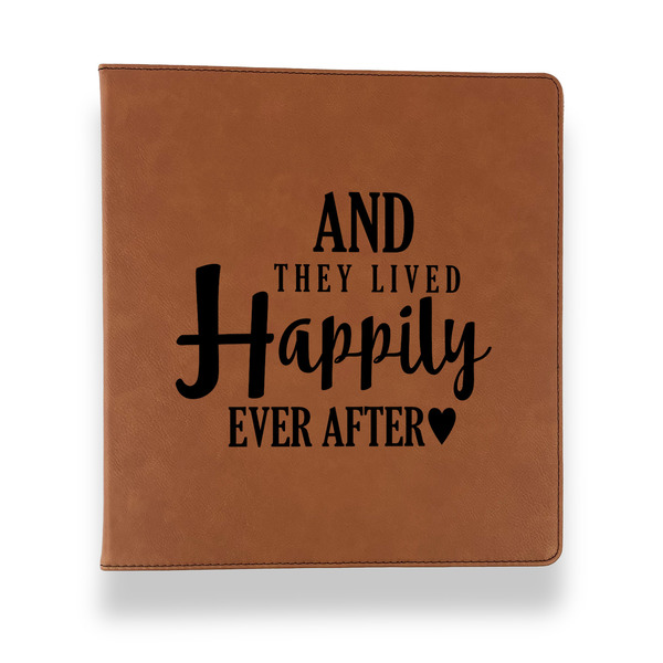 Custom Wedding Quotes and Sayings Leather Binder - 1" - Rawhide