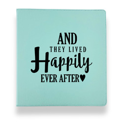 Wedding Quotes and Sayings Leather Binder - 1" - Teal