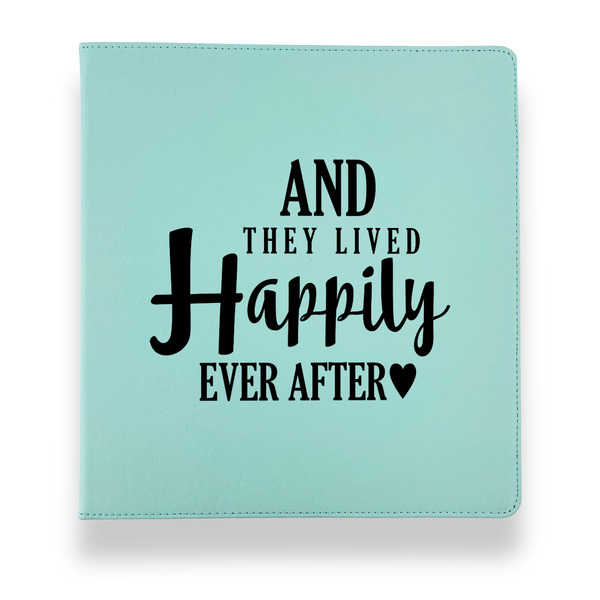 Custom Wedding Quotes and Sayings Leather Binder - 1" - Teal