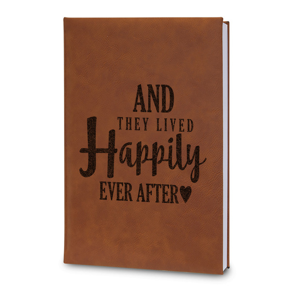 Custom Wedding Quotes and Sayings Leatherette Journal - Large - Double Sided