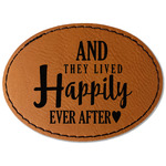 Wedding Quotes and Sayings Faux Leather Iron On Patch - Oval