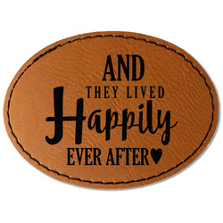 Wedding Quotes and Sayings Faux Leather Iron On Patch - Oval