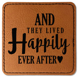 Wedding Quotes and Sayings Faux Leather Iron On Patch - Square