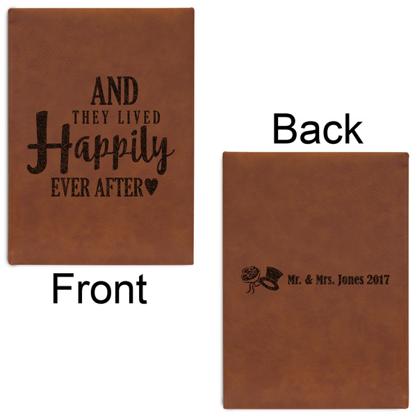 Wedding Quotes and Sayings Leatherette Sketchbooks - Large - Double Sided - Front & Back View