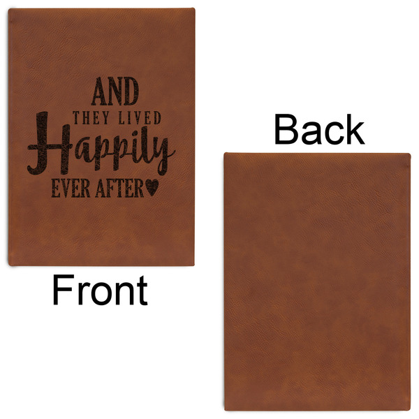 Wedding Quotes and Sayings Leatherette Sketchbooks - Large - Single Sided - Front & Back View