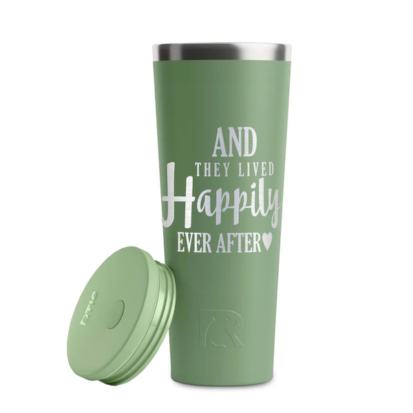 Wedding Quotes and Sayings Light Green RTIC Everyday Tumbler - 28 oz. - Lid Off