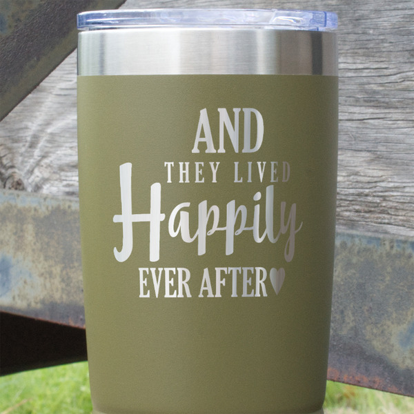 Wedding Quotes and Sayings Olive Polar Camel Tumbler - 20oz - Close Up