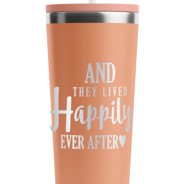 Wedding Quotes and Sayings Peach RTIC Everyday Tumbler - 28 oz. - Close Up