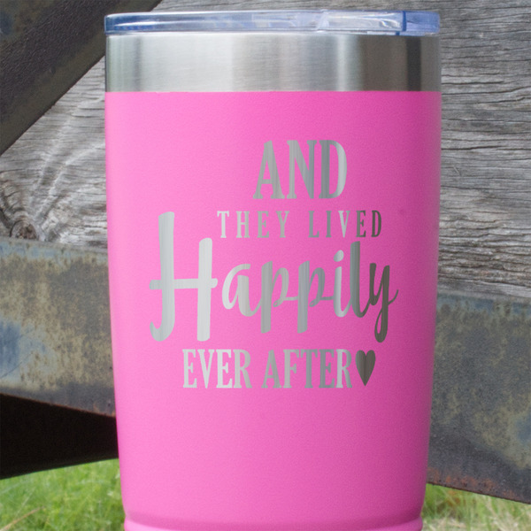 Wedding Quotes and Sayings Pink Polar Camel Tumbler - 20oz - Close Up