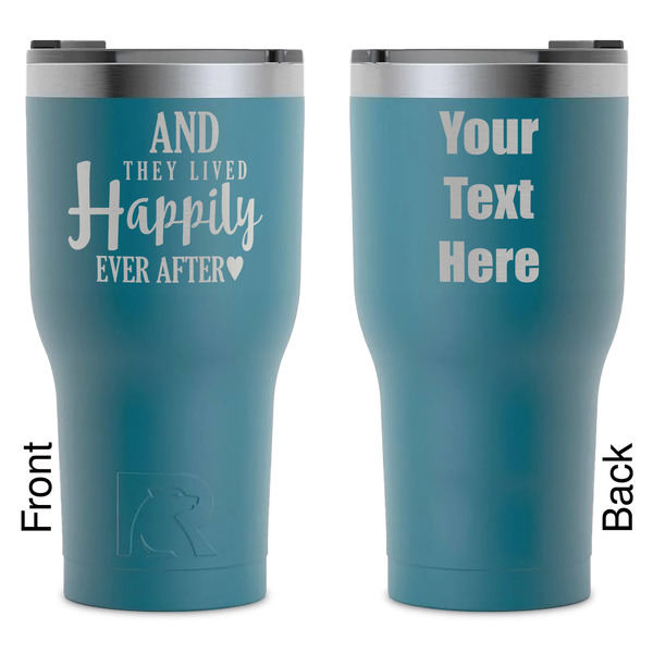 Custom Wedding Quotes and Sayings RTIC Tumbler - Dark Teal - Laser Engraved - Double-Sided