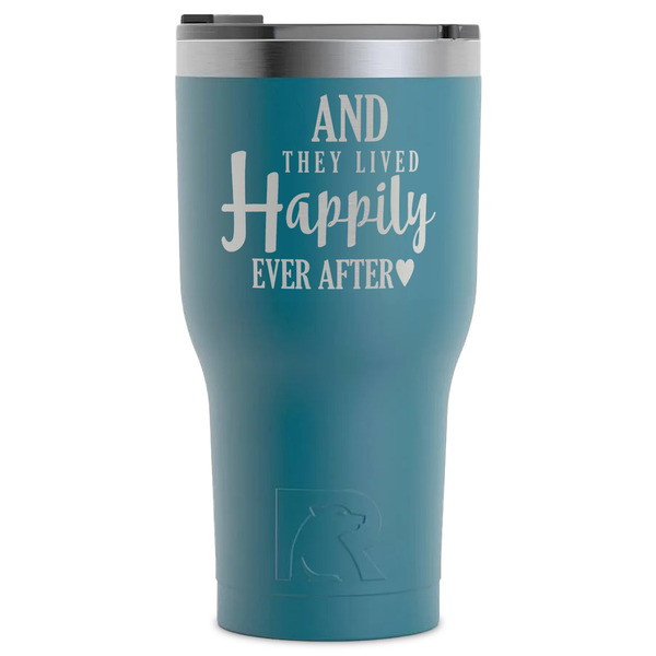 Custom Wedding Quotes and Sayings RTIC Tumbler - Dark Teal - Laser Engraved - Single-Sided