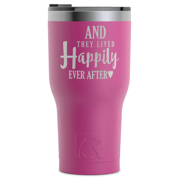 Custom Wedding Quotes and Sayings RTIC Tumbler - Magenta - Laser Engraved - Single-Sided