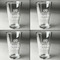Wedding Quotes and Sayings Set of Four Engraved Beer Glasses - Individual View
