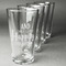 Wedding Quotes and Sayings Set of Four Engraved Pint Glasses - Set View