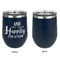 Wedding Quotes and Sayings Stainless Wine Tumblers - Navy - Single Sided - Approval