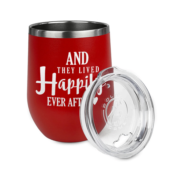 Wedding Quotes and Sayings Stainless Wine Tumblers - Red - Single Sided - Alt View