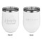 Wedding Quotes and Sayings Stainless Wine Tumblers - White - Double Sided - Approval
