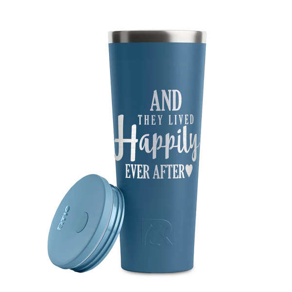 Wedding Quotes and Sayings Steel Blue RTIC Everyday Tumbler - 28 oz. - Lid Off