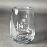 Wedding Quotes and Sayings Stemless Wine Glass - Engraved