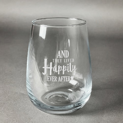 Wedding Quotes and Sayings Stemless Wine Glass - Engraved