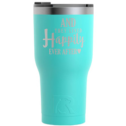 Wedding Quotes and Sayings RTIC Tumbler - Teal - Engraved Front (Personalized)