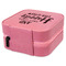 Wedding Quotes and Sayings Travel Jewelry Boxes - Leather - Pink - View from Rear