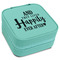 Wedding Quotes and Sayings Travel Jewelry Boxes - Leatherette - Teal - Angled View