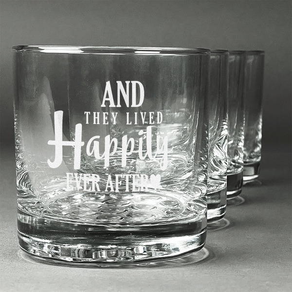 Custom Wedding Quotes and Sayings Whiskey Glasses (Set of 4)