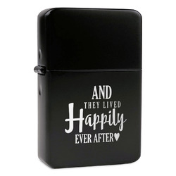 Wedding Quotes and Sayings Windproof Lighter - Black - Single Sided