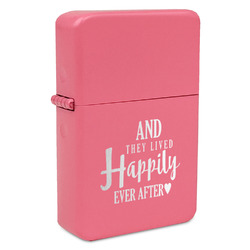 Wedding Quotes and Sayings Windproof Lighter - Pink - Single Sided